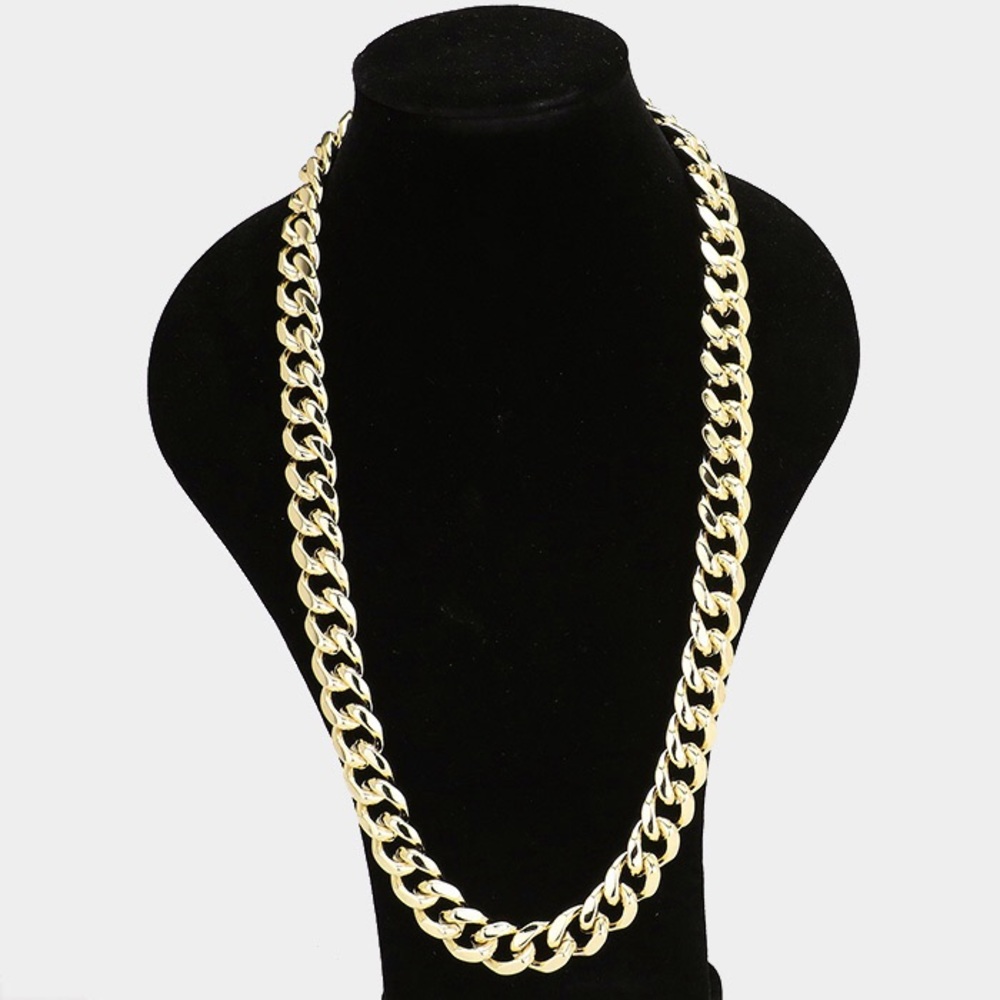 30” 18mm 14K Gold Plated Chain Necklace